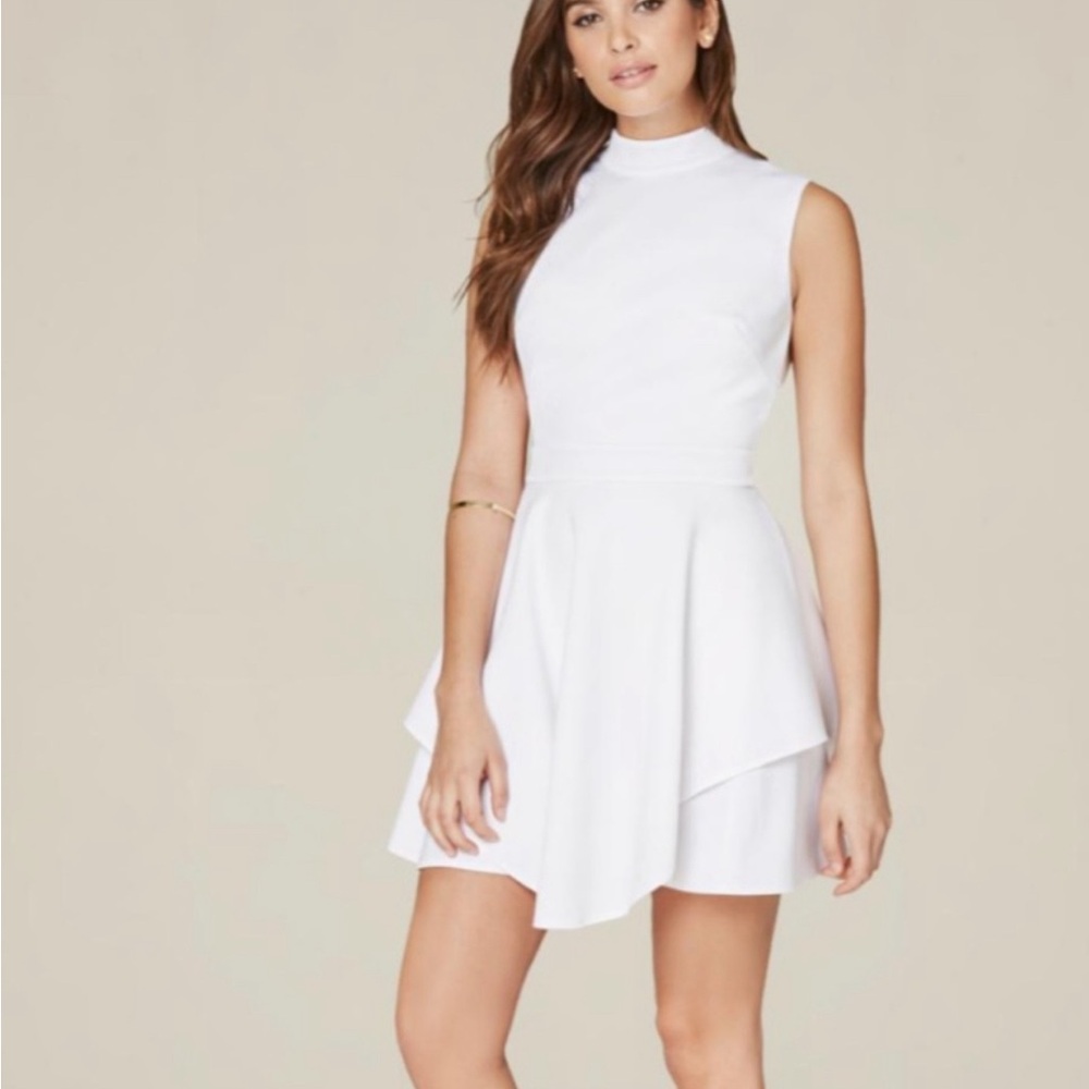 White Bebe dress.